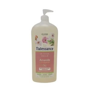 Natessance Gel Douche Amande Bio Pêche de Vigne 1 Litre - Pharmacie Agnès Praden à Alès