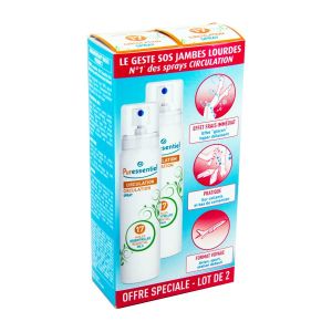 Puressentiel Duo Circulation Spray Tonique Huiles Essentielles 2x100ml - Pharmacie Agnès Praden à Alès