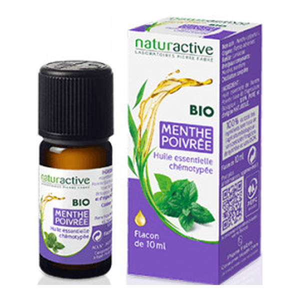 Naturactive menthe poivrée huile essentielle bio 10ml - Pharmacie Agnès Praden à Alès