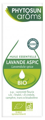 Phytosun Arôms Huile Essentielle Lavande Aspic Bio 10 ml - Pharmacie Agnès Praden à Alès