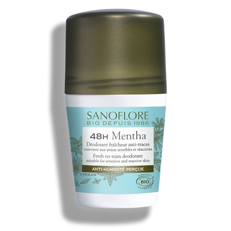 Sanoflore Déodorant Bio Bille 48h Mentha - Pharmacie Agnès Praden à Alès