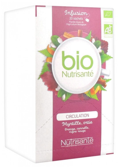Nutrisante Infusion Bio Circulation 20 sachets - Pharmacie Agnès Praden à Alès
