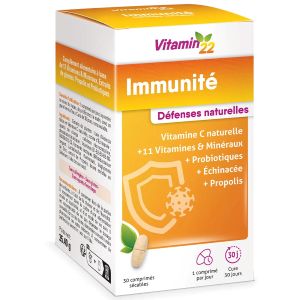 Vitamin'22 Immunité Défenses Naturelles 30 Comprimés - Pharmacie Agnès Praden à Alès