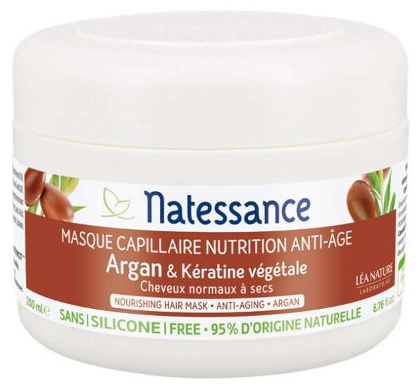 Natessance Masque Capillaire Argan 200 ml - Pharmacie Agnès Praden à Alès
