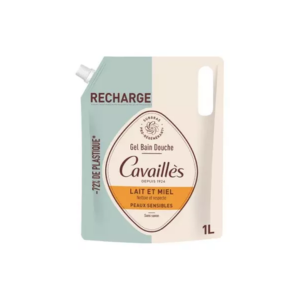 Cavaillès Gel Bain Douche Éco-Recharge Lait Miel 1L - Pharmacie Agnès Praden à Alès
