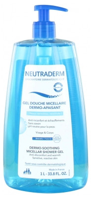 Neutraderm Gel Douche Micellaire Dermo-Apaisant 1 L - Pharmacie Agnès Praden à Alès