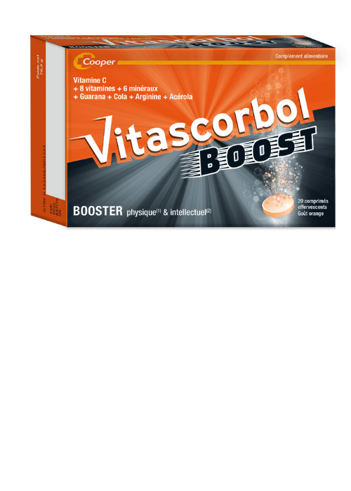Vitascorbol Boost 20 Comprimés Effervescents - Pharmacie Agnès Praden à Alès