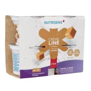 Nutrisens - Crèmeline 2kcal Saveur Caramel - 4x125g - Pharmacie Agnès Praden à Alès