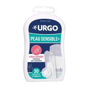 Urgo Pansements Hypoallergénique Peau Sensible+ 3 Formats x30 - Pharmacie Agnès Praden à Alès
