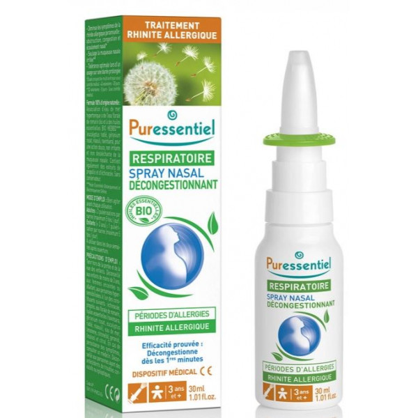 Puressentiel Spray Nasal Decongestionnant Bio 30ml - Pharmacie Agnès Praden à Alès