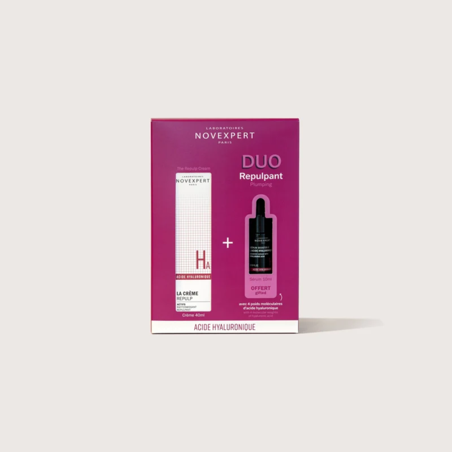 Novexpert Coffret Duo Repulpant La Crème Repulp 40ml + Sérum Booster A l'Acide Hyaluronique 15ml Offert 