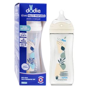 Dodie Biberon Anti Colique Débit 2 - Bleu - 6 Mois et Plus 330ml - Pharmacie Agnès Praden à Alès