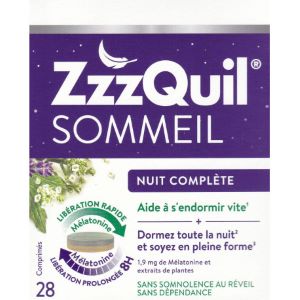 Procter & Gamble ZzzQuil Sommeil Nuit Complète 28 Comprimés - Pharmacie Agnès Praden à Alès
