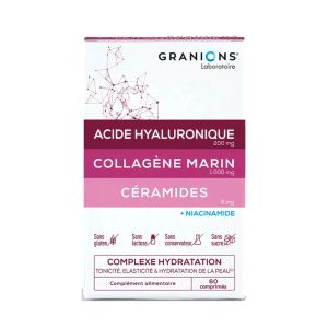 Granions Complexe Hydratation Tonicité Elasticité de la Peau 60 Comprimes - Pharmacie Agnès Praden à Alès