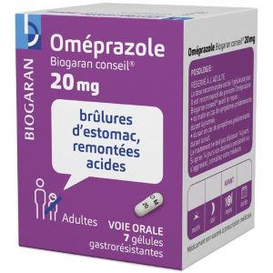 Biogaran Oméprazole 20 mg 7 Gélules - Pharmacie Agnès Praden à Alès