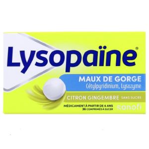 Sanofi Lysopaine Citron Gingembre x36 - Pharmacie Agnès Praden à Alès
