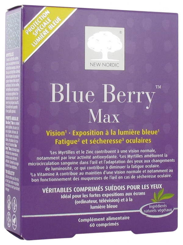 Blue Berry Max 60 Comprimés - Pharmacie Agnès Praden à Alès