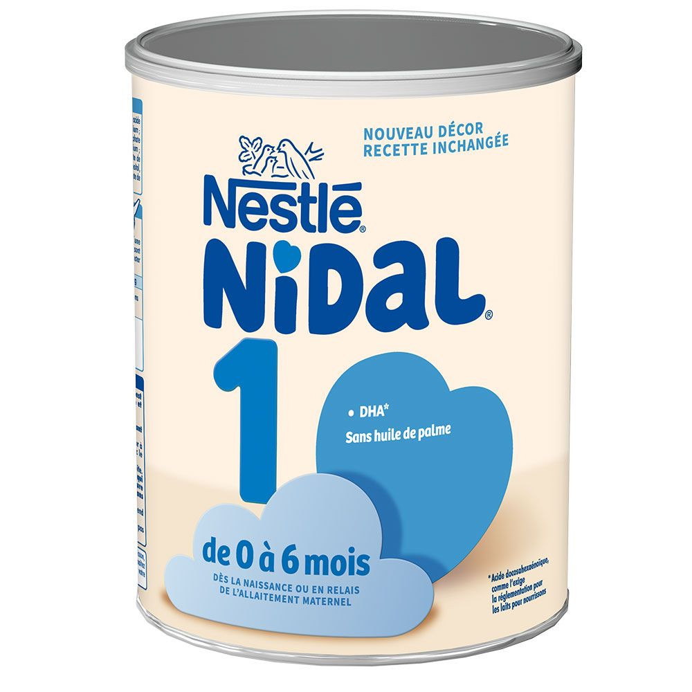 Nestlé Nidal 1er Age  0-6 mois 800g - Pharmacie Agnès Praden à Alès