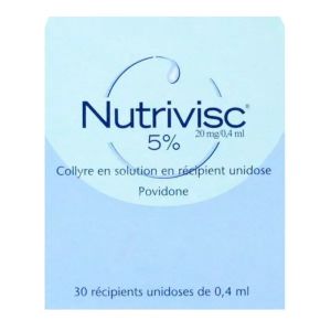 Alcon Nutrivisc 5% Collyre 30 Unidoses 0.4ml - Pharmacie Agnès Praden à Alès