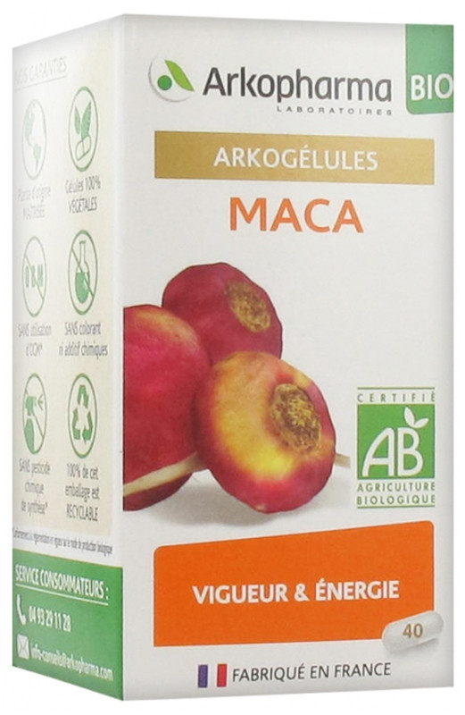 Arkopharma Arkogélules Maca Bio 40 Gélules - Pharmacie Agnès Praden à Alès