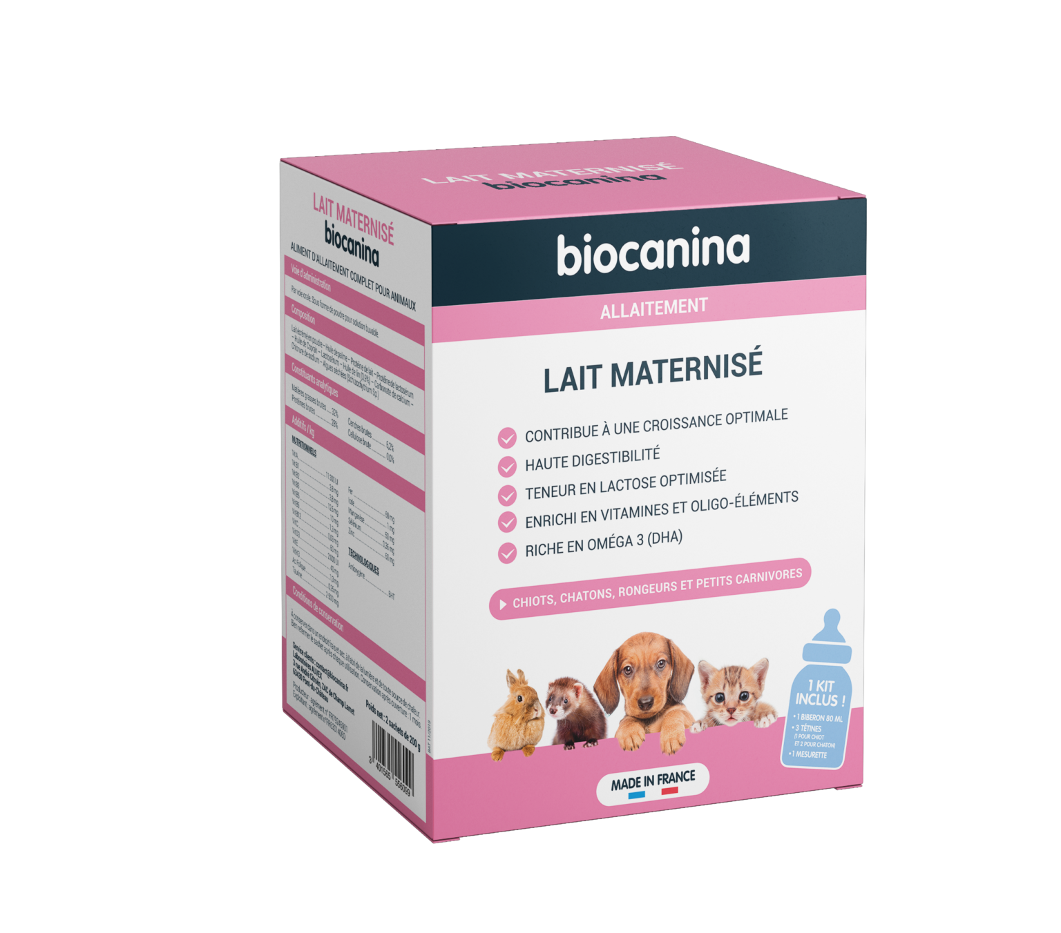 Biocanina Lait Maternisé en poudre pour Chiens Chats + biberon 400 g - Pharmacie Agnès Praden à Alès