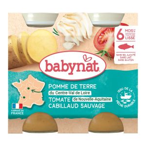 Babybio Purée Pomme De Terre Cabillaud 200gx2 - Pharmacie Agnès Praden à Alès