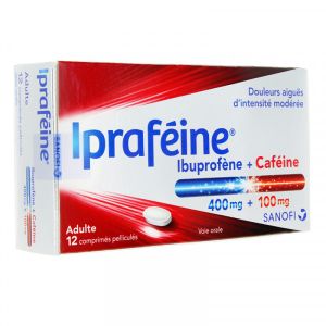Sanofi Iprafeine 400 mg/100 mg 12 Comprimés - Pharmacie Agnès Praden à Alès