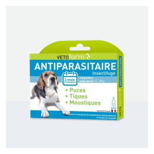 Vétoform Chien 15-30 KG Pipette x 3 - Pharmacie Agnès Praden à Alès