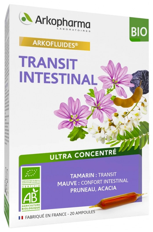 Arkopharma Arkofluides Transit Intestinal Bio 20 Ampoules - Pharmacie Agnès Praden à Alès
