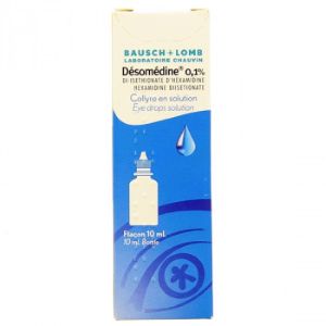 Bausch & Lomb Désomédine 0,1% Collyre 10ml - Pharmacie Agnès Praden à Alès