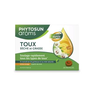 Phytosun Aroms Pastilles Toux Sèche et Grasse x20 - Pharmacie Agnès Praden à Alès