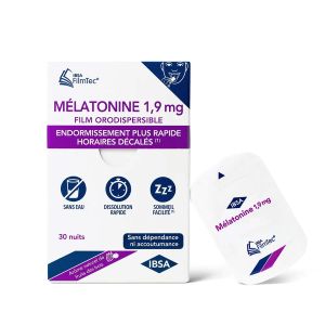 Ibsa FilmTec Mélatonine 1.9mg 30 Films Orodispersibles - Pharmacie Agnès Praden à Alès