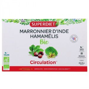 Super Diet Marronnier d'Inde Hamamélis Bio 20 Ampoules - Pharmacie Agnès Praden à Alès