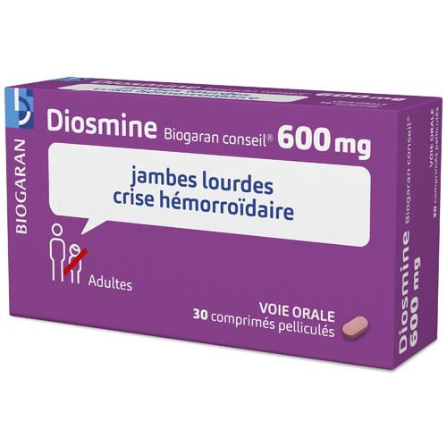 Diosmine 600 mg biogaran 30 comprimés pelliculés - Pharmacie Agnès Praden à Alès