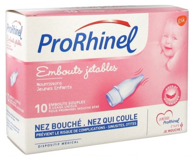 Prorhinel 10 Embouts Jetables Souples - Pharmacie Agnès Praden à Alès