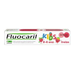 Fluocaril Dentifrice Kids Bi-Fluoré Fraise 0 - 6 ans 75ml - Pharmacie Agnès Praden à Alès