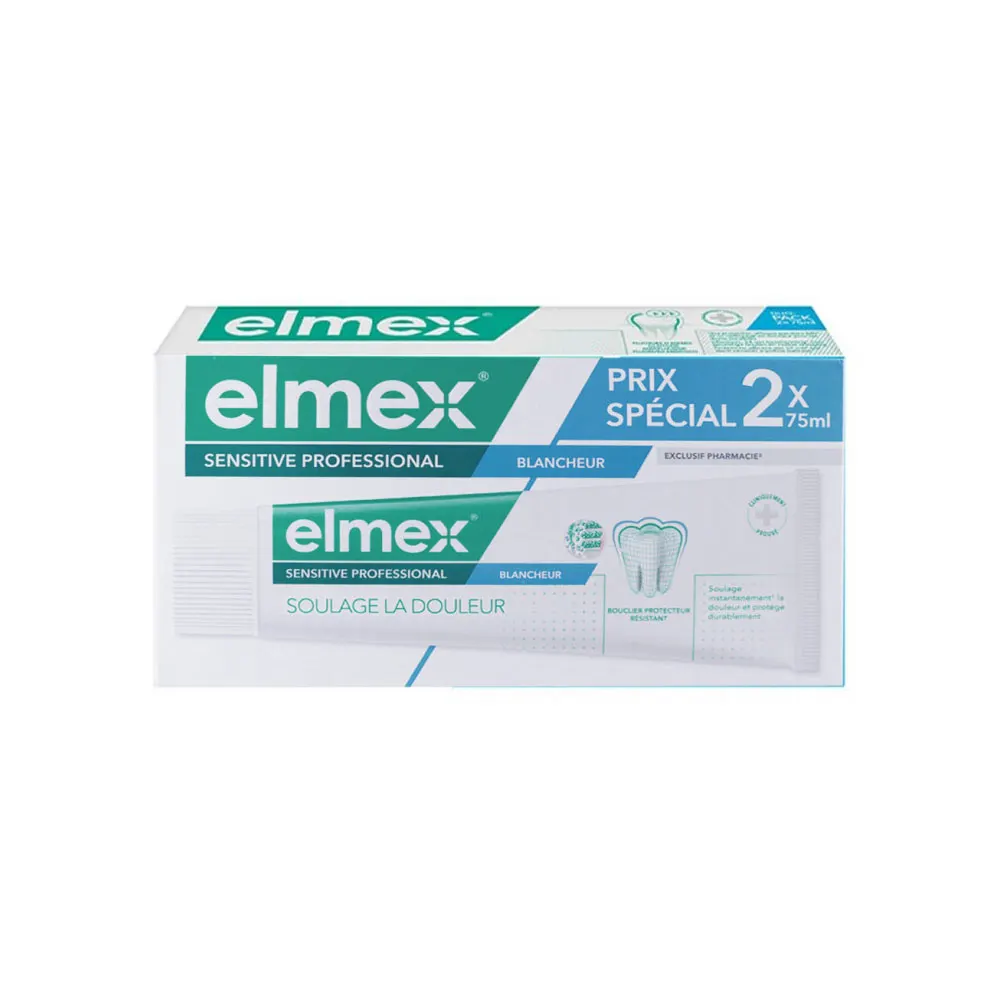 Elmex Sensitive Professional Dentifrice Blancheur X 2  - Pharmacie Agnès Praden à Alès