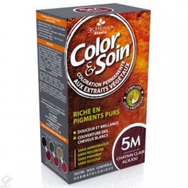Les 3 Chênes Color & Soin 5M Châtain Clair Acajou 135ml - Pharmacie Agnès Praden à Alès