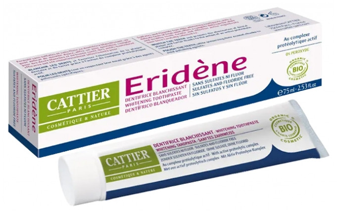 Cattier Eridène Dentifrice Sans Sulfates Ni Fluor 75 ml - Pharmacie Agnès Praden à Alès