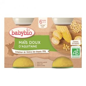 Babybio Maïs Doux d'Aquitaine Dès 6 Mois 2x130g - Pharmacie Agnès Praden à Alès