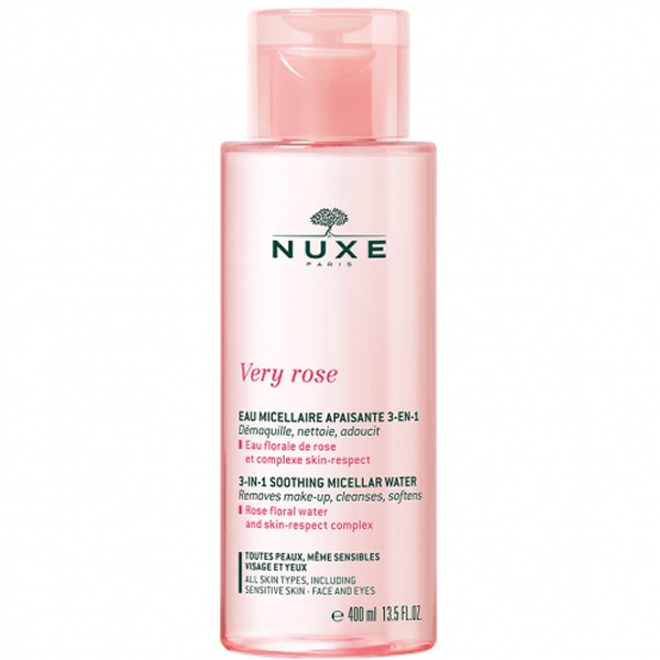 Nuxe Very Rose Eau Micellaire Apaisante 3-en-1 400 ml - Pharmacie Agnès Praden à Alès