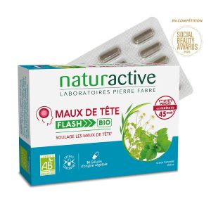 Naturactive Maux de Tête Flash Bio 14 Gélules - Pharmacie Agnès Praden à Alès