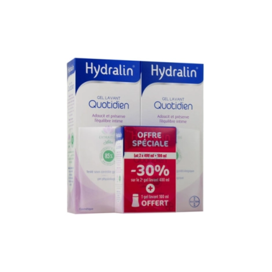 Hydralin Apaisa Quotidien 400 ML X 2 +100ml Offert  - Pharmacie Agnès Praden à Alès