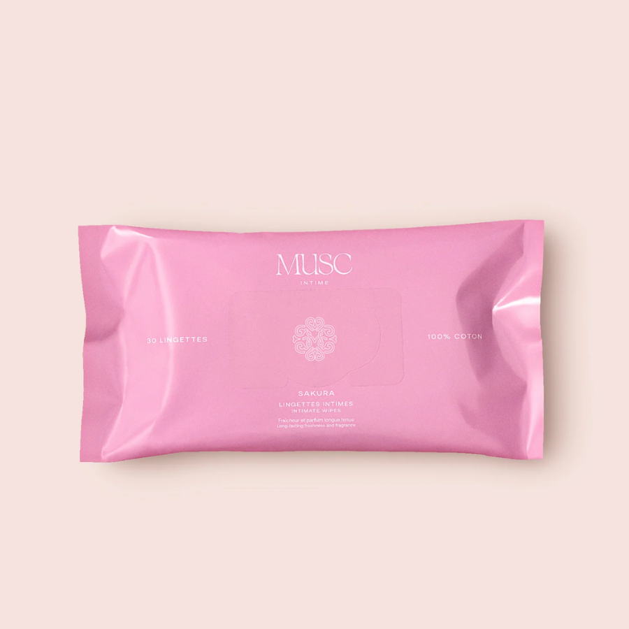 Musc Intimes Lingettes intimes Sakura 30 Unités - Pharmacie Agnès Praden à Alès