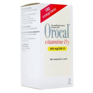Arrow Orocal Vitamine D3 500mg / 200UI Comprimés à Sucer