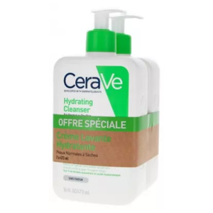 Cerave Crème Lavante Hydratante Lot de 2 x 473 ml - Pharmacie Agnès Praden à Alès