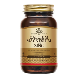 Solgar Calcium, Magnésium, Zinc 100 comprimés  - Pharmacie Agnès Praden à Alès