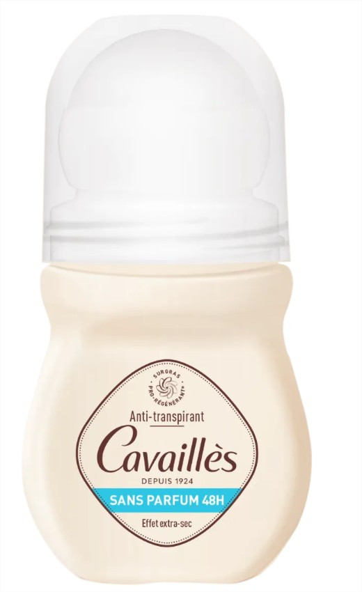 Cavailles Déodorant Absorb+ 48H Sans Parfum Roll-On 50ml - Pharmacie Agnès Praden à Alès