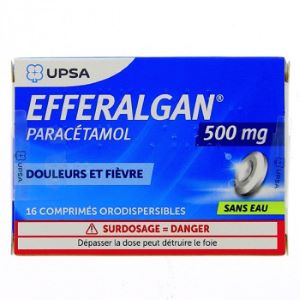 Upsa Efferalgan 500 mg 16 comprimés Orodispersibles - Pharmacie Agnès Praden à Alès