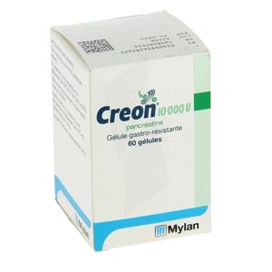 Mylan Creon 10000 U Pancréatine 60 Gélules
